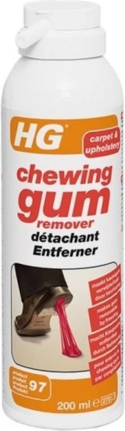 HG Chewing Gum Remover (HG Product 97) - 200ml - Bevriest Kauwgom -Schoonmaakartikelen Winkel 348x1200