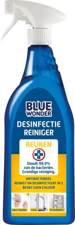 Blue Wonder Desinfectie Reiniger Keuken - Antibacterieel - Reinigt En Desinfecteert - 750ml