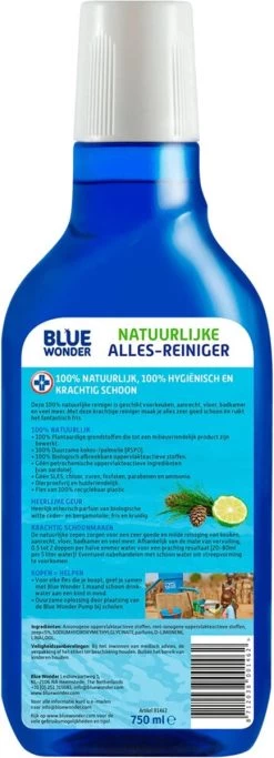 Blue Wonder 100% Natuurlijke Allesreiniger Witte Ceder Grootverpakking - 6x 750 Ml Fles Met Dop (4,5 Liter) -Schoonmaakartikelen Winkel 434x1200