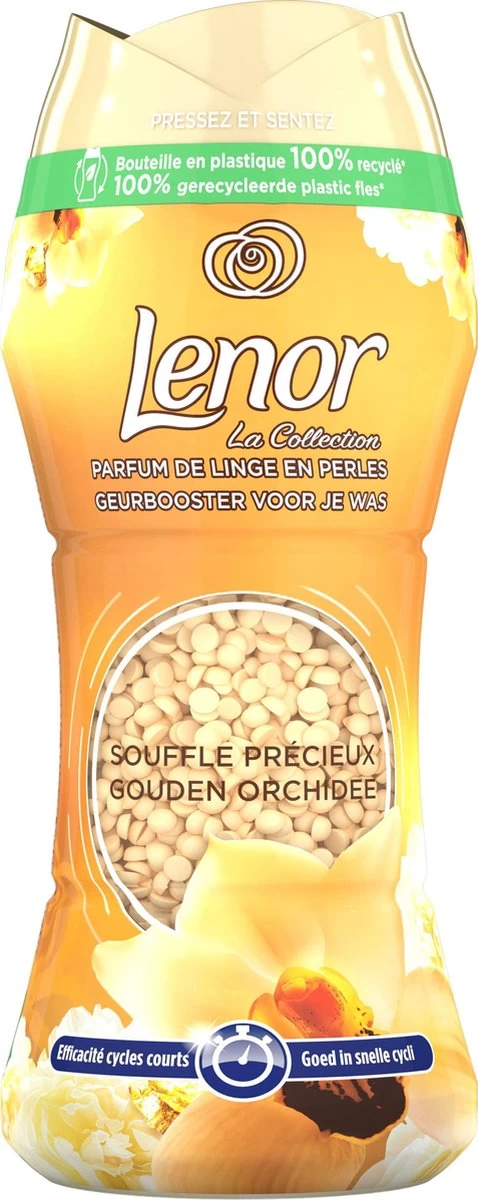 Lenor Geurbooster Gouden Orchidee - Geurparels - 6x16 Wasbeurten - Voordeelverpakking 4 Lenor Geurbooster Gouden Orchidee - Geurparels - 6x16 Wasbeurten - Voordeelverpakking - Afbeelding 2