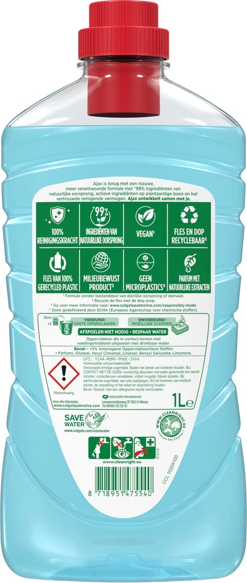Ajax® Ajax Allesreiniger Fête Des Fleurs Jasmijn 6 X 1L - Voordeelverpakking 4 Ajax® Ajax Allesreiniger Fête Des Fleurs Jasmijn 6 X 1L - Voordeelverpakking - Afbeelding 2