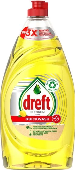 Dreft Platinum - Quickwash - Citroen - Vloeibaar Afwasmiddel - Voordeelverpakking 8 X 780 Ml -Schoonmaakartikelen Winkel 529x1200 3