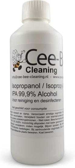 Cee-Bee Isopropanol | Isopropyl | IPA 99.9% Alcohol | 1000 Ml | 3 Flessen á 1 Liter | 3 Liter -Schoonmaakartikelen Winkel 540x1200