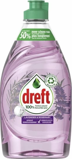 Dreft Naturals Lavender & Rosemary Afwasmiddel - Voordeelverpakking 10x450ml -Schoonmaakartikelen Winkel 546x1200