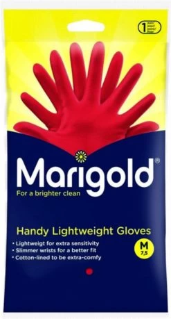 Marigold Medium - Huishandschoenen - Rood - Lichtgewicht - Met Katoenen Voering -Schoonmaakartikelen Winkel 646x1200 3
