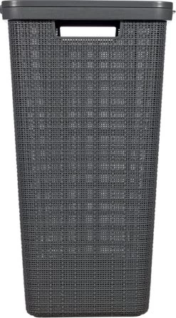 Curver Jute Wasmand Met Deksel - 58L - Donkergrijs -Schoonmaakartikelen Winkel 664x1200