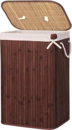 Springos Wasmand | Met Deksel | Opvouwbaar | 72 Liter | Met Uitneembare Waszak | Wasmand | Bruin -Schoonmaakartikelen Winkel 668x1200 1