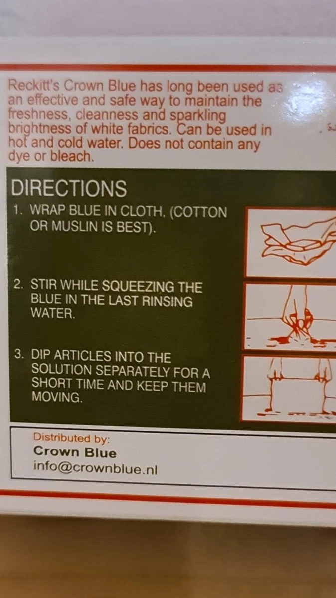 Reckitt's Crown Blue - Blauwsel - 4 X Tablet Van 14 Gr 5 Reckitt's Crown Blue - Blauwsel - 4 X Tablet Van 14 Gr - Afbeelding 3