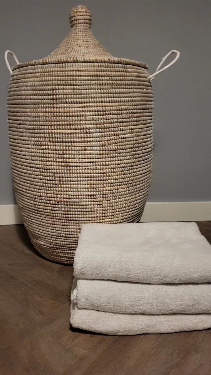 FAM Wasmand Traditionale XL WIT, Handgemaakt 4 FAM Wasmand Traditionale XL WIT, Handgemaakt - Afbeelding 2