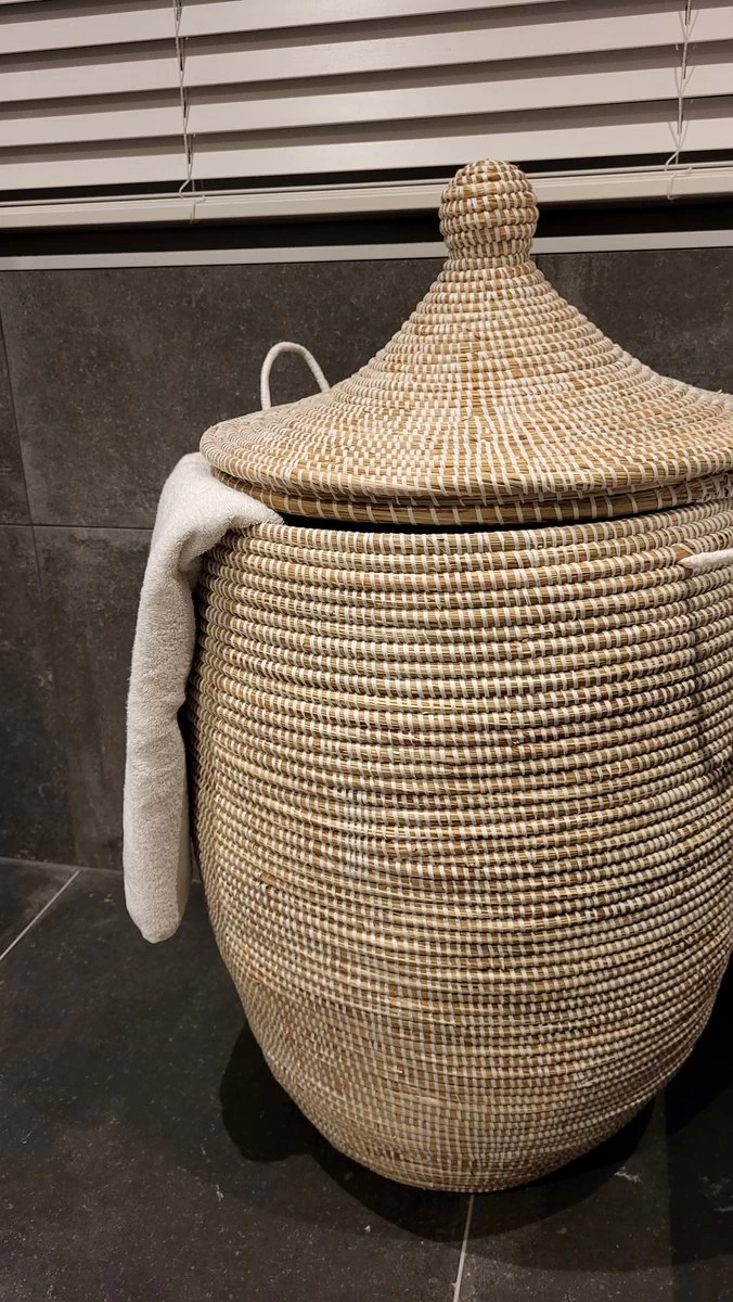 FAM Wasmand Traditionale XL WIT, Handgemaakt 7 FAM Wasmand Traditionale XL WIT, Handgemaakt - Afbeelding 5