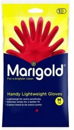 Marigold Medium - Huishandschoenen - Rood - Lichtgewicht - Met Katoenen Voering -Schoonmaakartikelen Winkel 685x1200 4