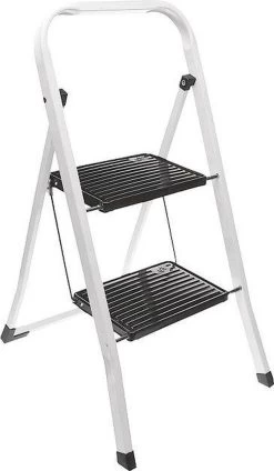Excellent Houseware Inklapbare Keukentrap - 2 Treden - Tot 150kg - Metaal