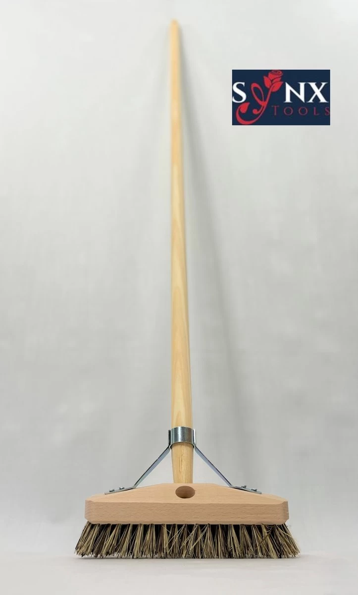 Synx Tools Luiwagen Union 22cm - Tegel Bezem Schrobber- Bezemsteel - Schoonmaakbezem - Schrobborstels - Bezems Met Steel 150 Cm 4 Synx Tools Luiwagen Union 22cm - Tegel Bezem Schrobber- Bezemsteel - Schoonmaakbezem - Schrobborstels - Bezems Met Steel 150 Cm - Afbeelding 2