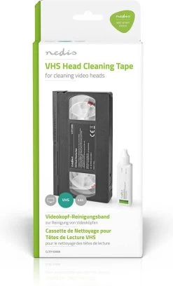 Nedis VHS-Reinigingscassette - 20 Ml - VHS-Koppen - Zwart -Schoonmaakartikelen Winkel 727x1200