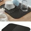 Merkloos Afdruipmat Met GRATIS Afwasborstel - Droogmat - Afdruipmat Siliconen - BPA Vrij - Afdruipmat Voor Afwas - Zwart -Schoonmaakartikelen Winkel 800x1200 3