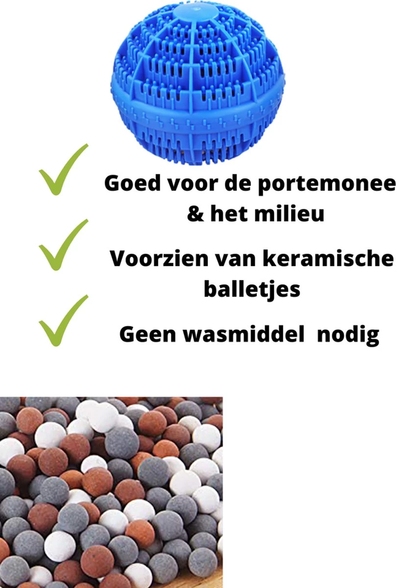 Merkloos V&P Wasbol Set Van 2 - Ecologische Wasbal - Keramische Balletjes - Duurzaam - Blauw - Wasmachine Reiniger - Wasmachine - Zonder Gebruik Van Wasmiddel 5 Merkloos V&P Wasbol Set Van 2 - Ecologische Wasbal - Keramische Balletjes - Duurzaam - Blauw - Wasmachine Reiniger - Wasmachine - Zonder Gebruik Van Wasmiddel - Afbeelding 3