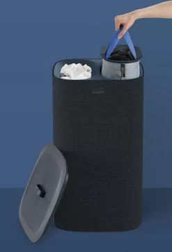 Tota Wasmand, 60 L, 2 Compartimenten, Zwart - Joseph Joseph -Schoonmaakartikelen Winkel 819x1200 1