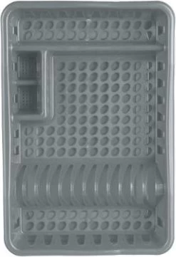 Merkloos Decopatent® Afdruiprek Voor Afwas - Afdruiprekje Met Lekbak - Kunststof Afdruipmat - Afwassen Borden & Bestek - 32.5x49x9 - Grijs -Schoonmaakartikelen Winkel 821x1200 1