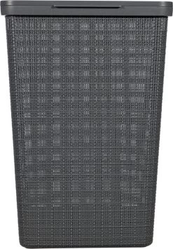 Curver Jute Wasmand Met Deksel - 58L - Donkergrijs -Schoonmaakartikelen Winkel 835x1200