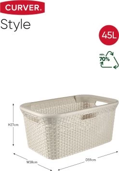 Curver Style Wasmand - 45L - Vintage Wit -Schoonmaakartikelen Winkel 843x1200 1