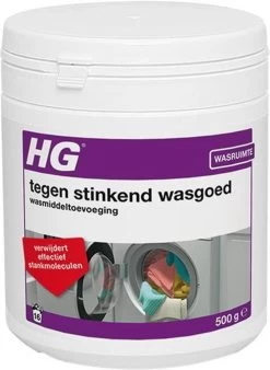 HG Tegen Stinkend Wasgoed Wasmiddeltoevoeging - 500gr - Verwijdert Stankmoleculen - Voor 16 Wasbeurten -Schoonmaakartikelen Winkel 877x1200