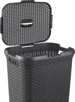 Curver Style Wasmand Met Deksel - 60L - 2 Stuks - Antraciet -Schoonmaakartikelen Winkel 878x1200 2
