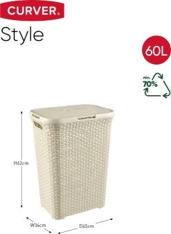 Curver Style Wasmand Met Deksel - 60L - Vintage Wit -Schoonmaakartikelen Winkel 879x1200 2
