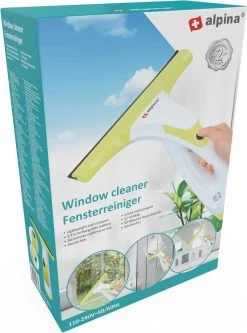 Alpina Elektrische Ramenwasser - Ruitenreiniger 635GR - Oplaadbare Raamtrekker - 3,7V Lithiumbatterij - Batterijduur 30 Minuten - 70ML Waterreservoir - Wit/Geel -Schoonmaakartikelen Winkel 889x1200 1