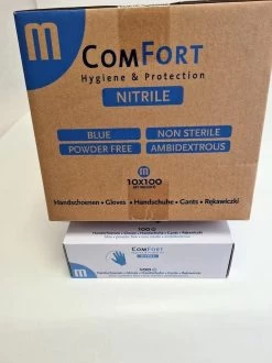 Merkloos Comfort Nitril Wegwerp Handschoenen - Poedervrij - Blauw - Maat M - 100 Stuks -Schoonmaakartikelen Winkel 899x1200 22