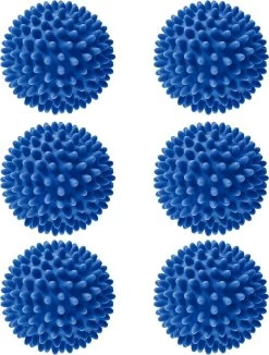 Roegaarden Drogerballen - Wasbollen - 6 Stuks - Siliconen - Sneller Droog - Anti-kreuk