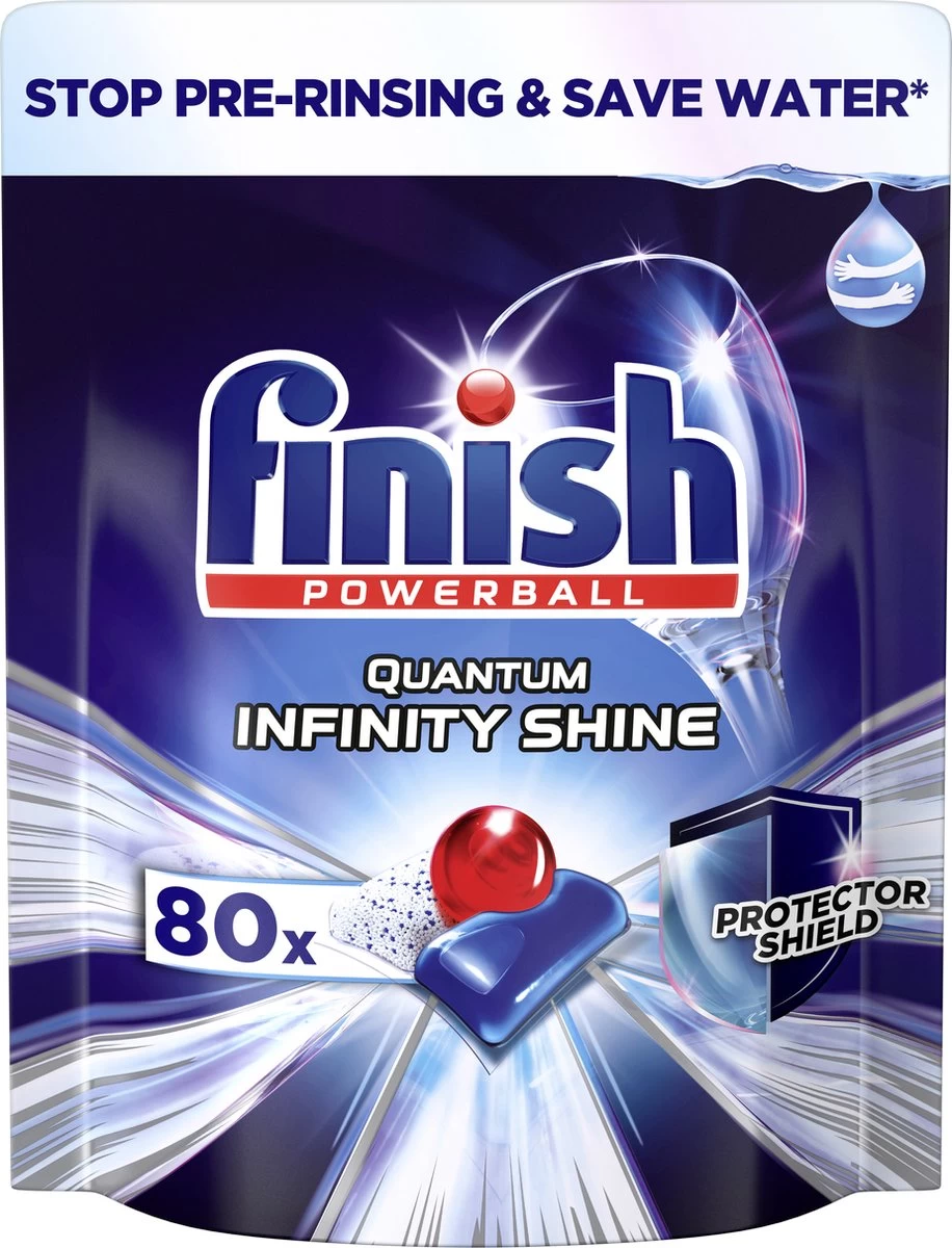 Finish Quantum Ultimate Infinity Shine Vaatwastabletten - 80 Capsules 4 Finish Quantum Ultimate Infinity Shine Vaatwastabletten - 80 Capsules - Afbeelding 2