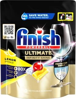 Finish Ultimate Infinity Shine Citroen Vaatwastabletten - 80 Capsules -Schoonmaakartikelen Winkel 917x1200 1