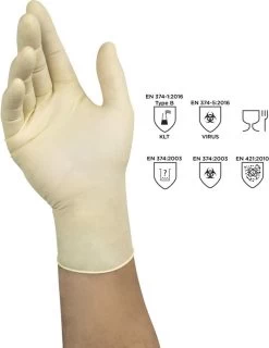 ANSELL MICROFLEX® 63-864 - Latex Wegwerp Handschoenen, Poedervrij, M, Wit, 100 Stuks -Schoonmaakartikelen Winkel 925x1200 2