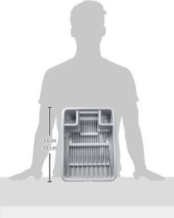 Curver Afdruiprek Met Met Lekbak Plateau - Kliksysteem - Afdruiprek Voor Afwas - Vaatwas Rek - Afdruiprek - 38x29x8,5 Cm - 2 Stuks -Schoonmaakartikelen Winkel 958x1200 1