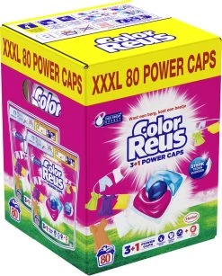 Color Reus Power Caps Wascapsules – Wasmiddel Capsules – Voordeelverpakking – 2x40 Wasbeurten -Schoonmaakartikelen Winkel 966x1200