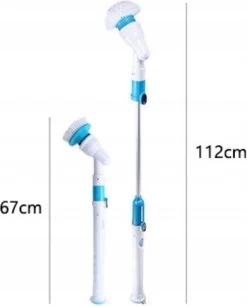 Merkloos Elektrische Schoonmaakborstel - Draadloos - 3 Opzetstukken - Oplaadbaar - Schrobber - Poetsmachine - Schoonmaak Middelen - Schoonmaak Borstel - Schrobborstel - Badkamer / Keuken - Poetsmachine - Polijstmachine - Reinigingsborstel -Schoonmaakartikelen Winkel 970x1200 1