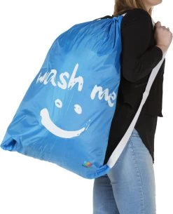 Wonair - Grote Waszak - 60x90cm - Hemelsblauw - Met Trekkoord En Draagband -Schoonmaakartikelen Winkel 972x1200