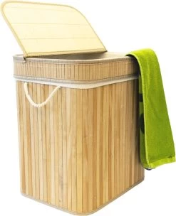 Casa Pura Bamboe Wasmand - Wassorteerder - Wasbox - Met Handvatten - 40 X 30 X 45 Cm -Schoonmaakartikelen Winkel 974x1200 4