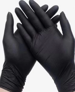 Handschoenen Wegwerp Nitril - Latex Vrij - Ongepoederd - Zwart - Maat L - 100 Stuks - Nitril Handschoenen - Latex Handschoenen Poedervrij - Restaurant - Schoonmaak - Kapper - Hygiene