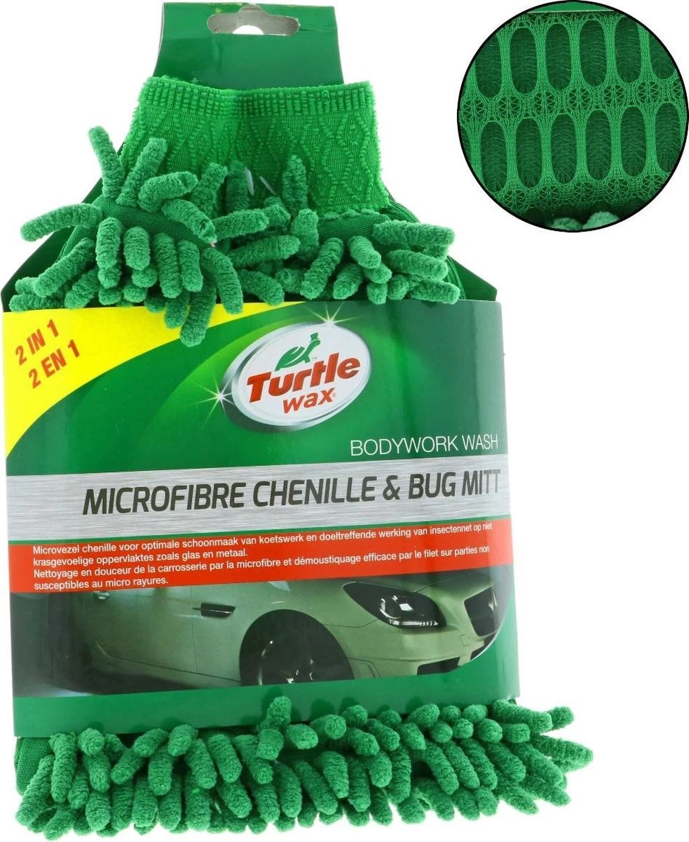 Turtle Wax X163td Washandschoen Microfiber - Poetshandschoen Auto 5 Turtle Wax X163td Washandschoen Microfiber - Poetshandschoen Auto - Afbeelding 3