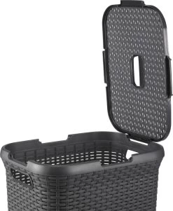 Curver Style Wasmand Met Deksel - 60L - 2 Stuks - Antraciet -Schoonmaakartikelen Winkel 984x1200 2