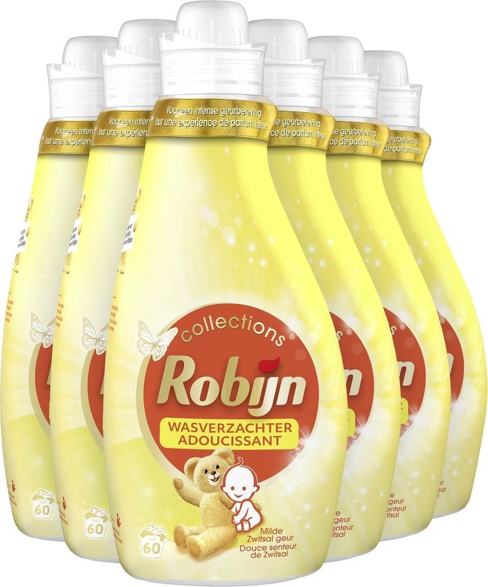 Robijn Collections Zwitsal Wasverzachter - 6 X 60 Wasbeurten - Voordeelverpakking 5 Robijn Collections Zwitsal Wasverzachter - 6 X 60 Wasbeurten - Voordeelverpakking - Afbeelding 3
